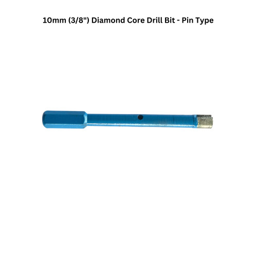 10mm (3/8") Diamond Core Drill Bit - Pin Type