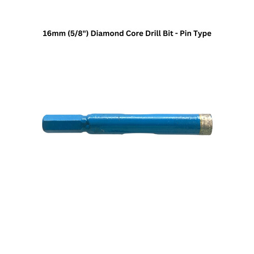 16mm (5/8") Diamond Core Drill Bit - Pin Type