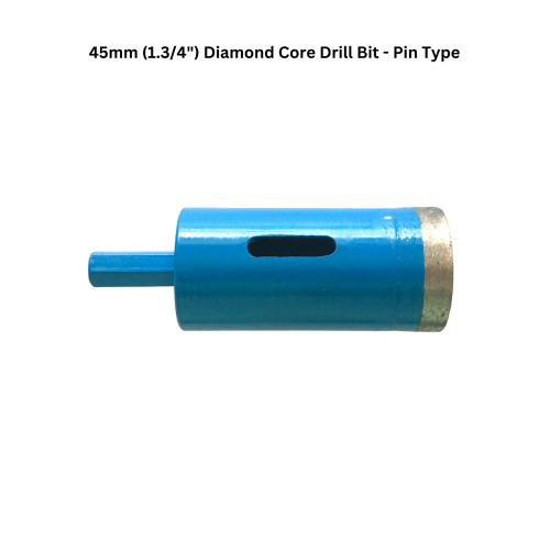 45mm (1.3/4") Diamond Core Drill Bit - Pin Type