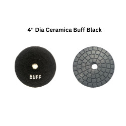4" Dia Ceramica Buff Black
