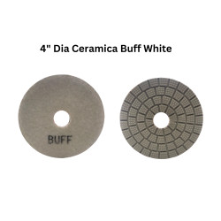 4" Dia Ceramica Buff White