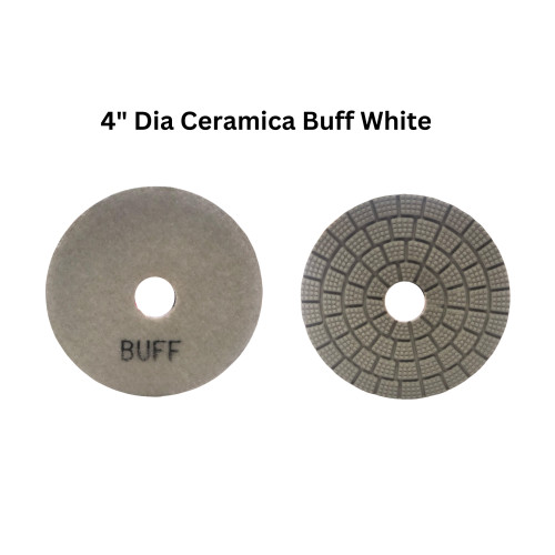 4" Dia Ceramica Buff White