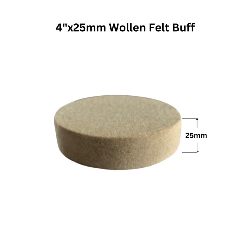 4"x25mm Wollen Felt Buff 4"x25mm Wollen Felt Buff